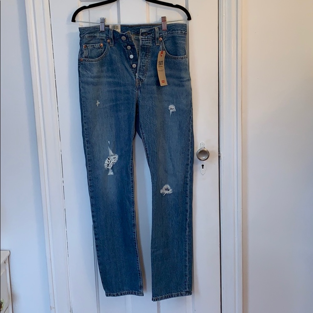 Levi’s 501 High Rise Straight Leg Jeans